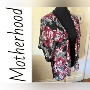 Motherhood Maternity  Sheer Floral Kimono  One Size
